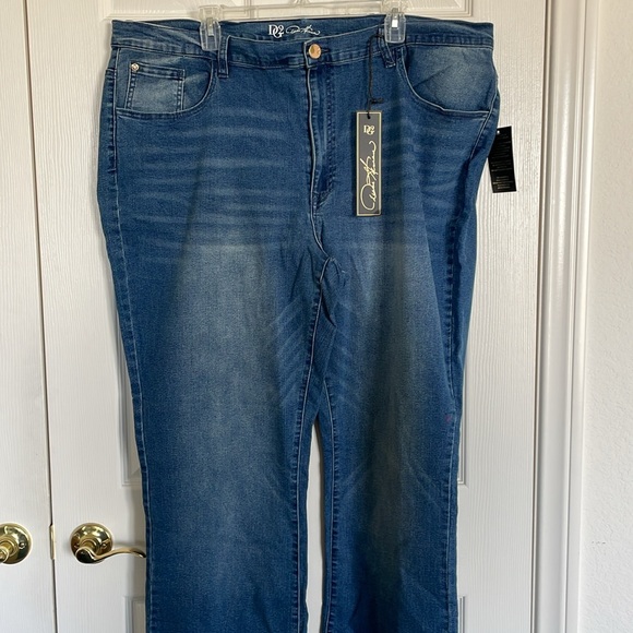 NEW! Stretch Ultra Boot Cut Jeans, Diane Gilman - Plus Size 24W Tall - Picture 3 of 12